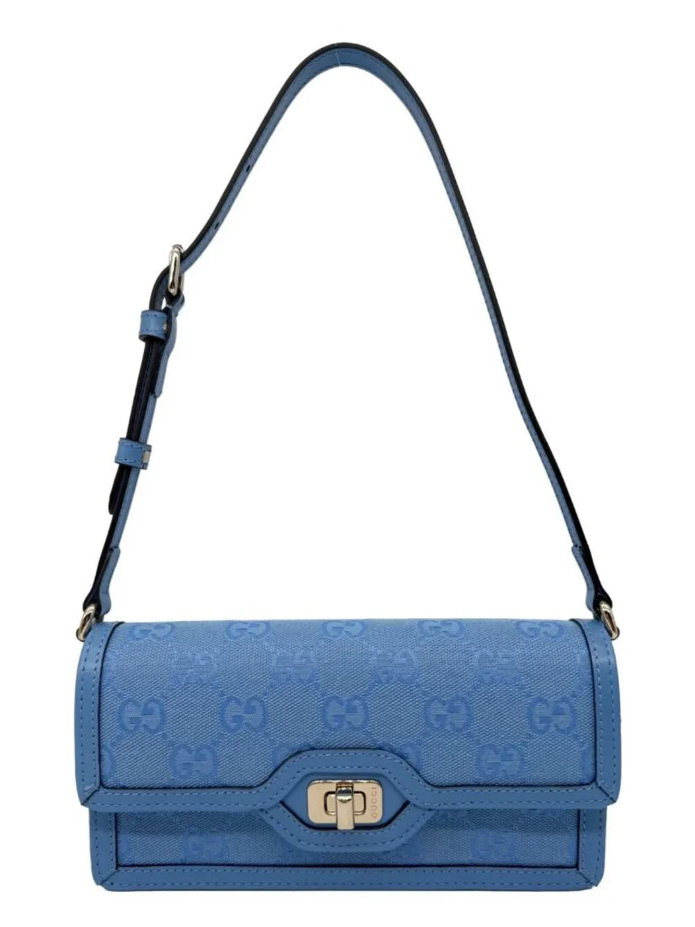 Gucci Luce Mini GG Monogram Canvas Shoulder Bag Blue 790038